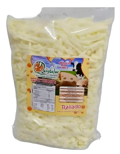 Queso doble crema rallado 2.5 kilos