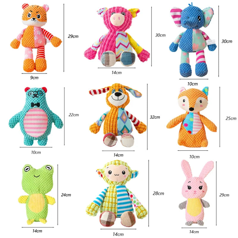 Juguete de Peluche con Sonido para Perros Pequeños | Suave, Resistente y Limpieza Dental