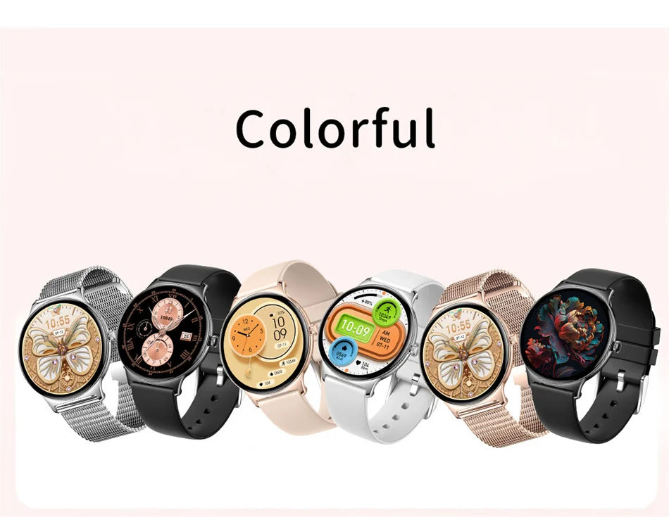 Smartwatch AMOLED Ultra Delgado con Llamadas Bluetooth – Monitor de Salud y Deporte (Android/iOS)