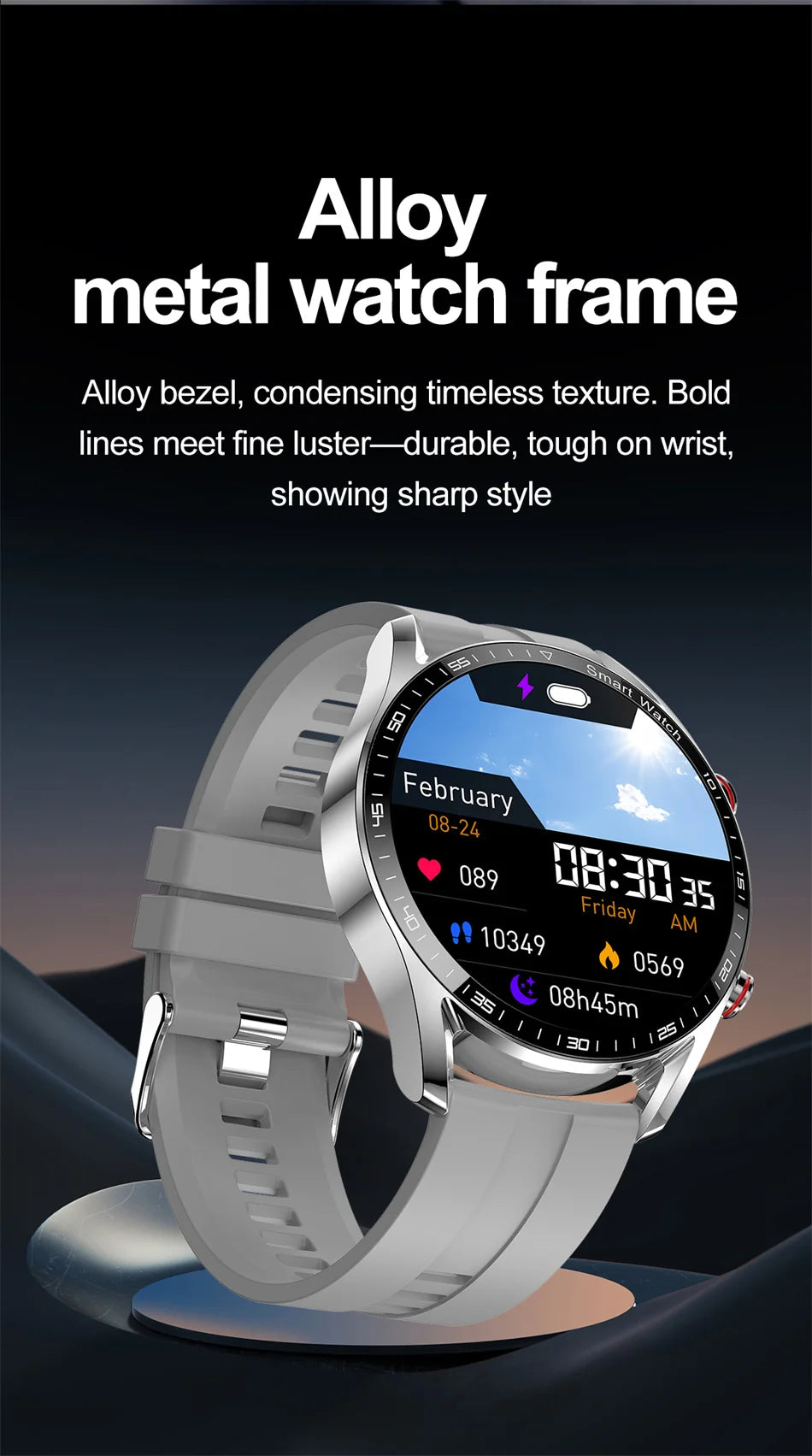 Smartwatch Elegante con Llamadas Bluetooth – Monitor de Salud y Modos Deportivos