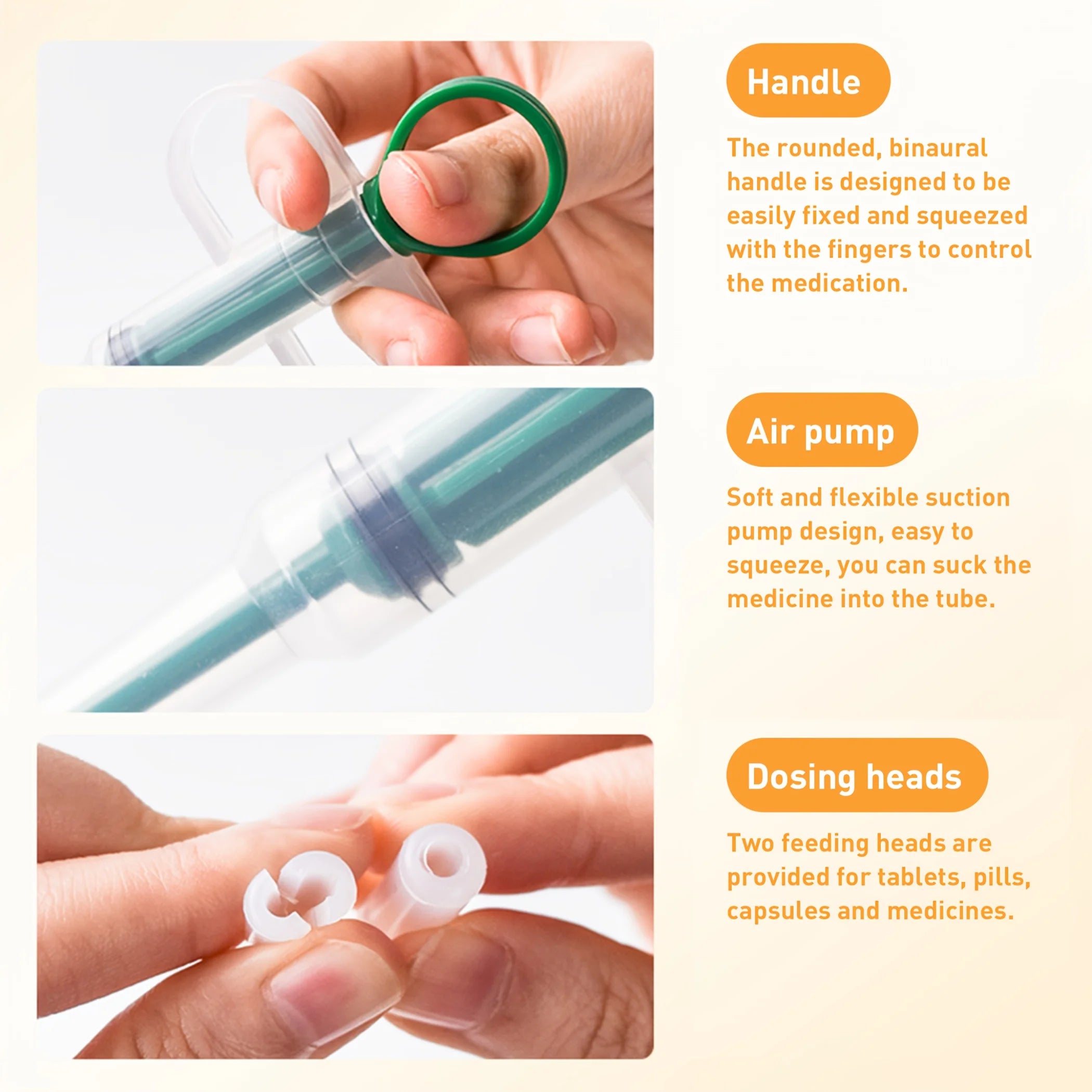 Dispensador de Medicinas para Mascotas | Jeringa Dosificadora para Pastillas y Líquidos