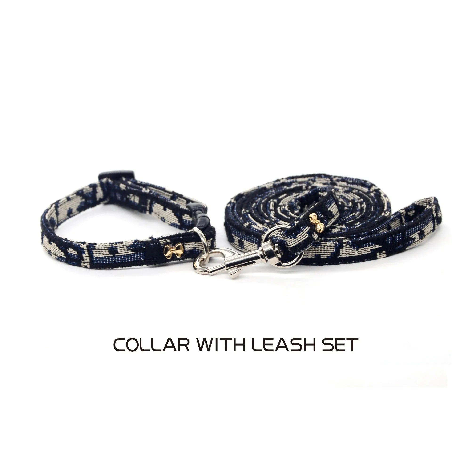 Collar Elegante para Mascotas con Moño – Ajustable y Desmontable para Perros y Gatos