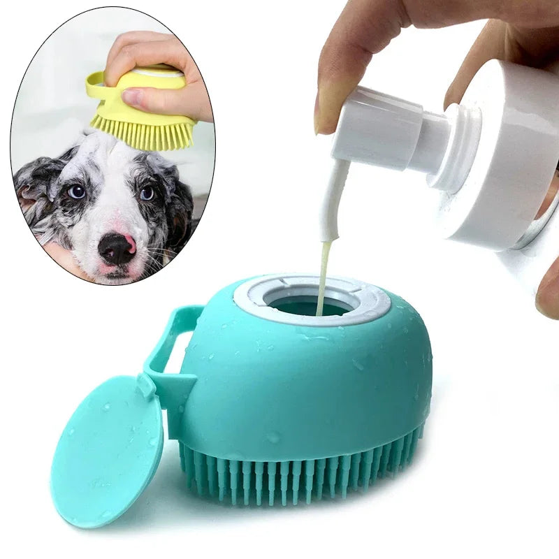 Guante de Baño y Masaje para Perros y Gatos | Cepillo de Silicona Suave