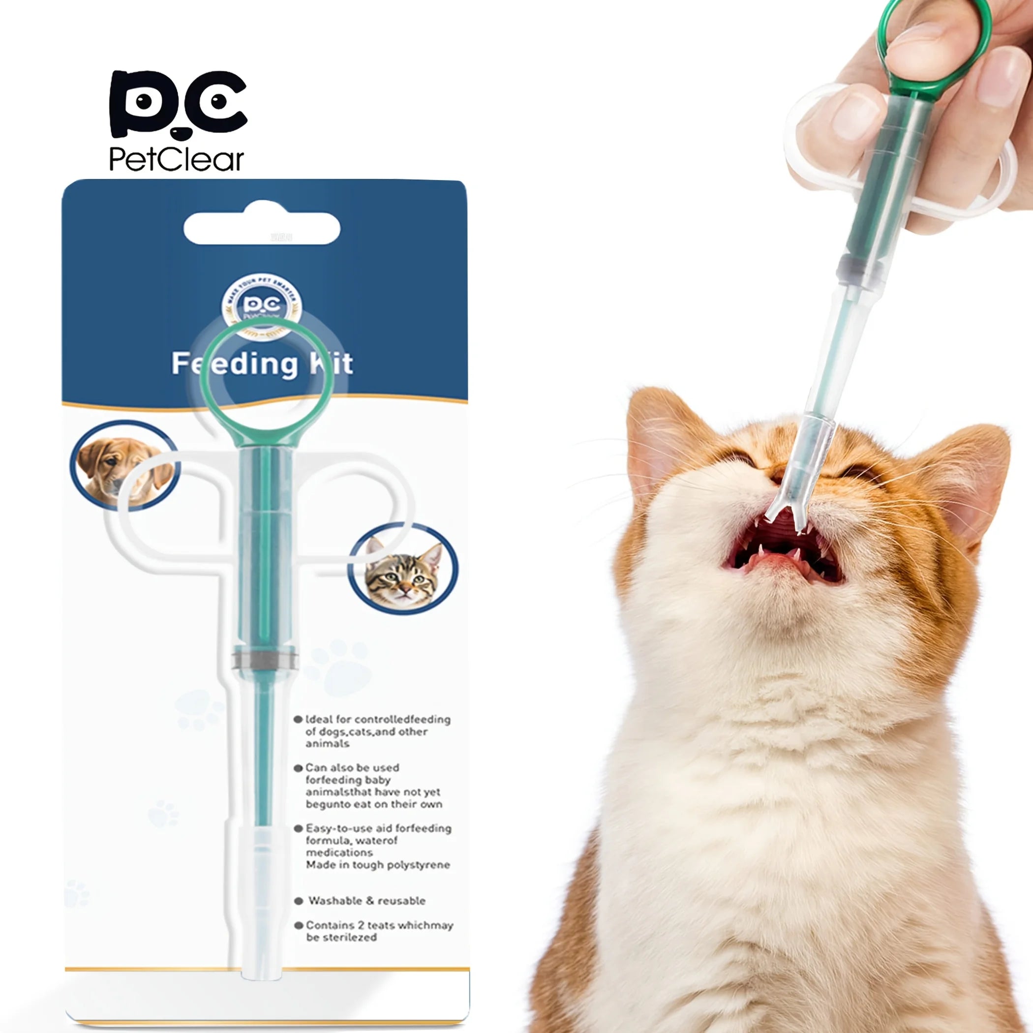 Dispensador de Medicinas para Mascotas | Jeringa Dosificadora para Pastillas y Líquidos