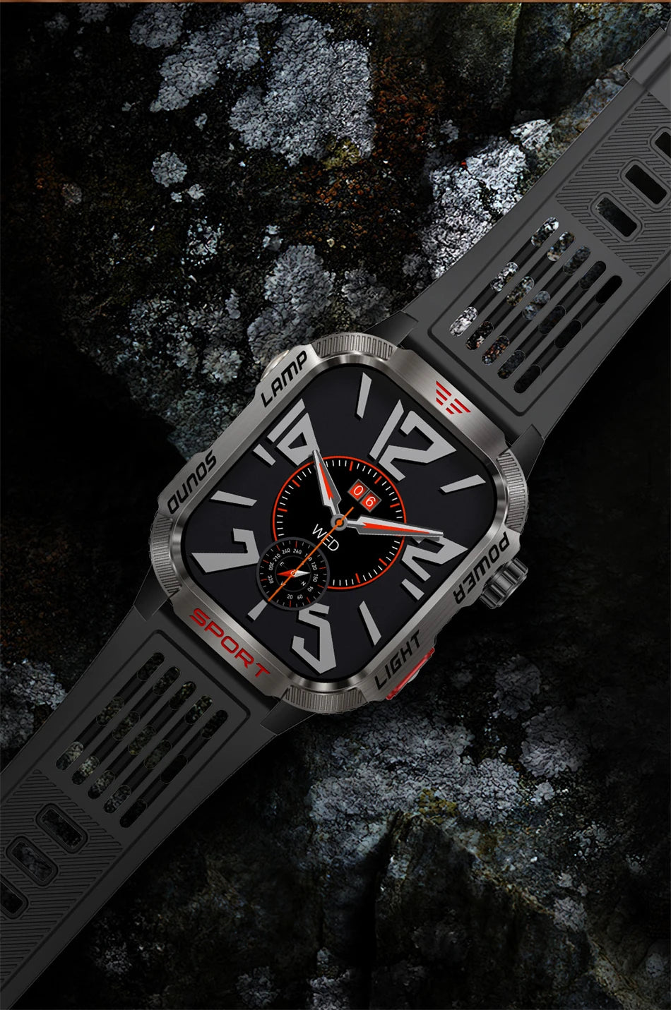 Smartwatch Deportivo Militar con Linterna y Llamadas Bluetooth – Batería 600mAh y Diseño Resistente