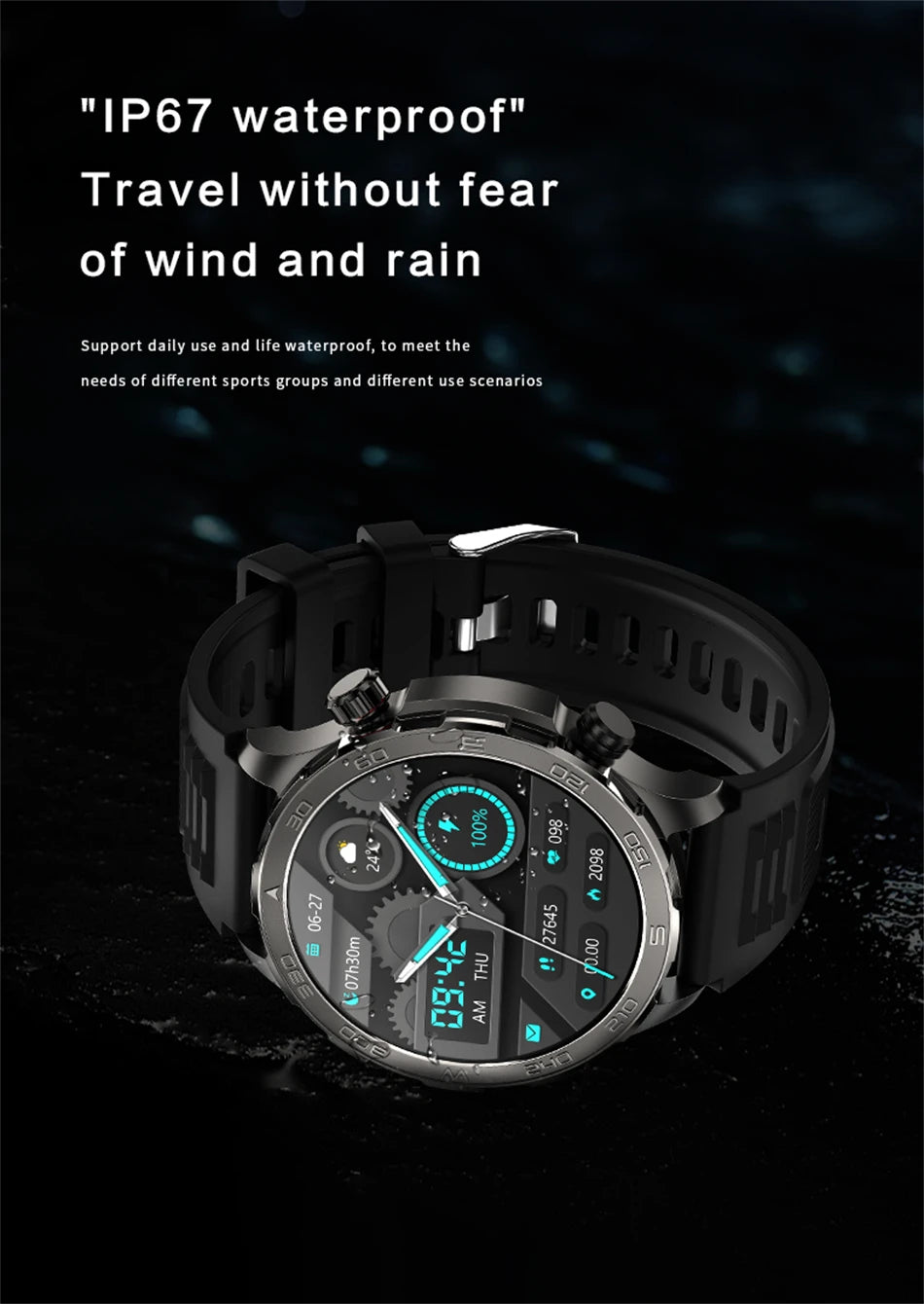 Smartwatch BOXUXING AMOLED – Reloj Inteligente con Llamadas Bluetooth, GPS y Monitor de Salud