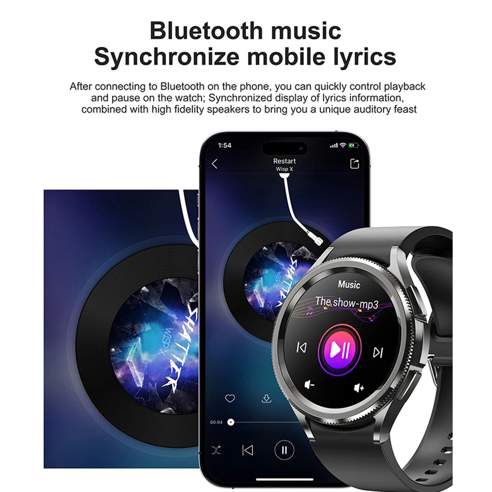 New Bluetooth Call Fashion Smart Watch 6 Classic Men's Outdoor Sports Fitness Full Screen Touch Health Monitoring Smartwatches