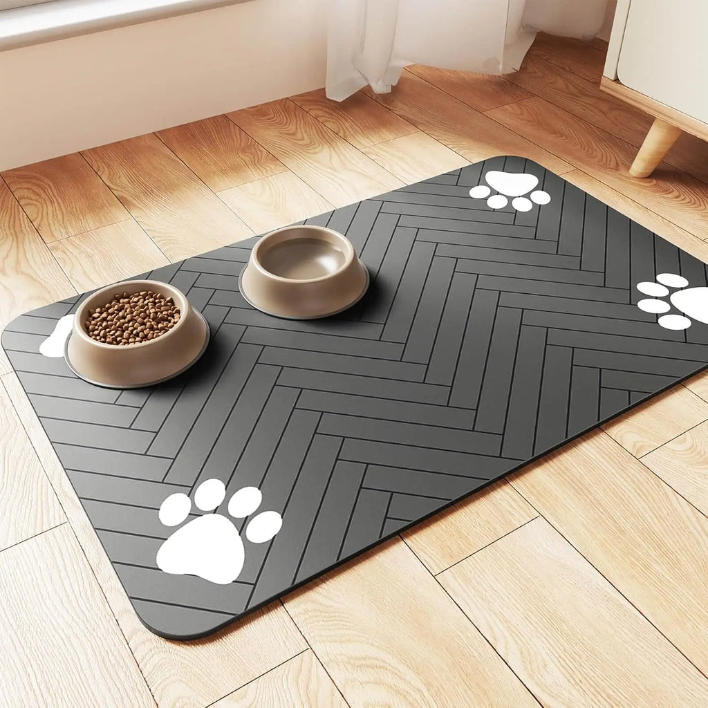 Tapete Absorbente para Mascotas – Antideslizante y Secado Rápido para Comida y Agua