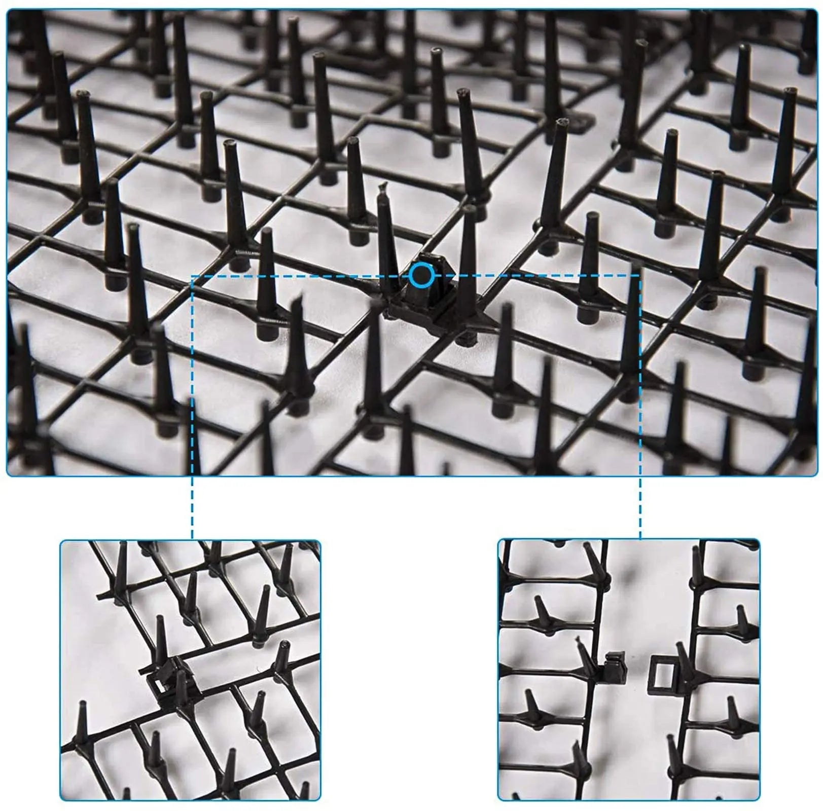 Malla Antigatos 2 m | Alfombra Repelente con Púas Plásticas para Jardín y Hogar