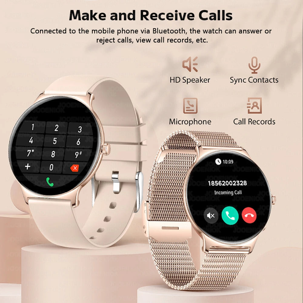 Smartwatch AMOLED Ultra Delgado con Llamadas Bluetooth – Monitor de Salud y Deporte (Android/iOS)