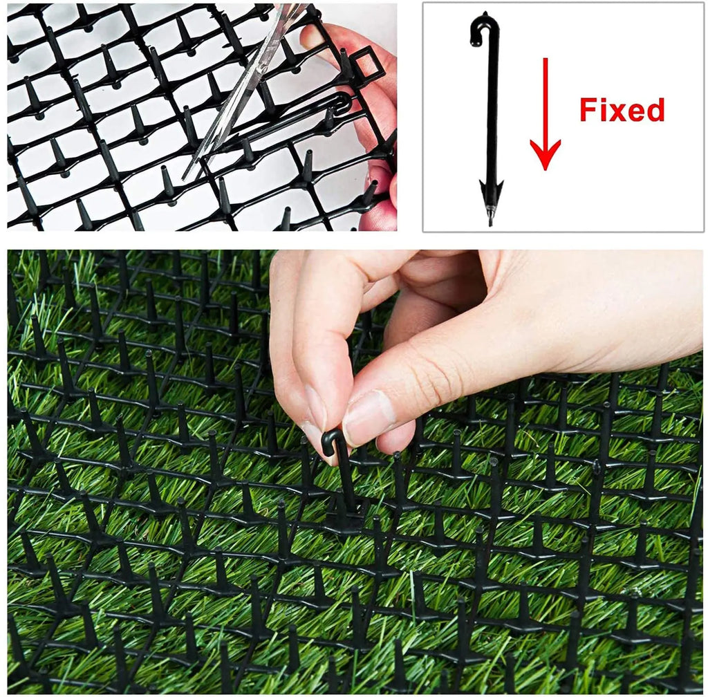 Malla Antigatos 2 m | Alfombra Repelente con Púas Plásticas para Jardín y Hogar