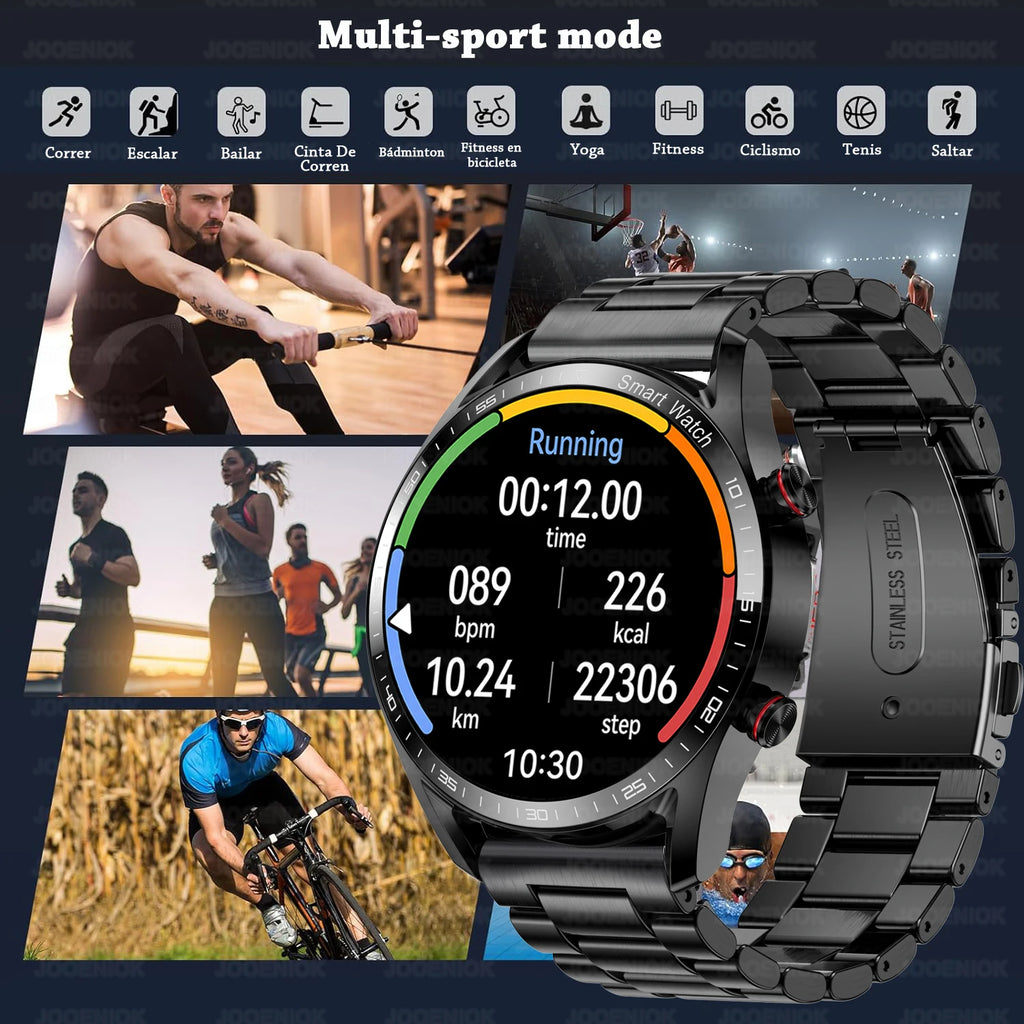 Smartwatch Elegante con Llamadas Bluetooth – Monitor de Salud y Modos Deportivos
