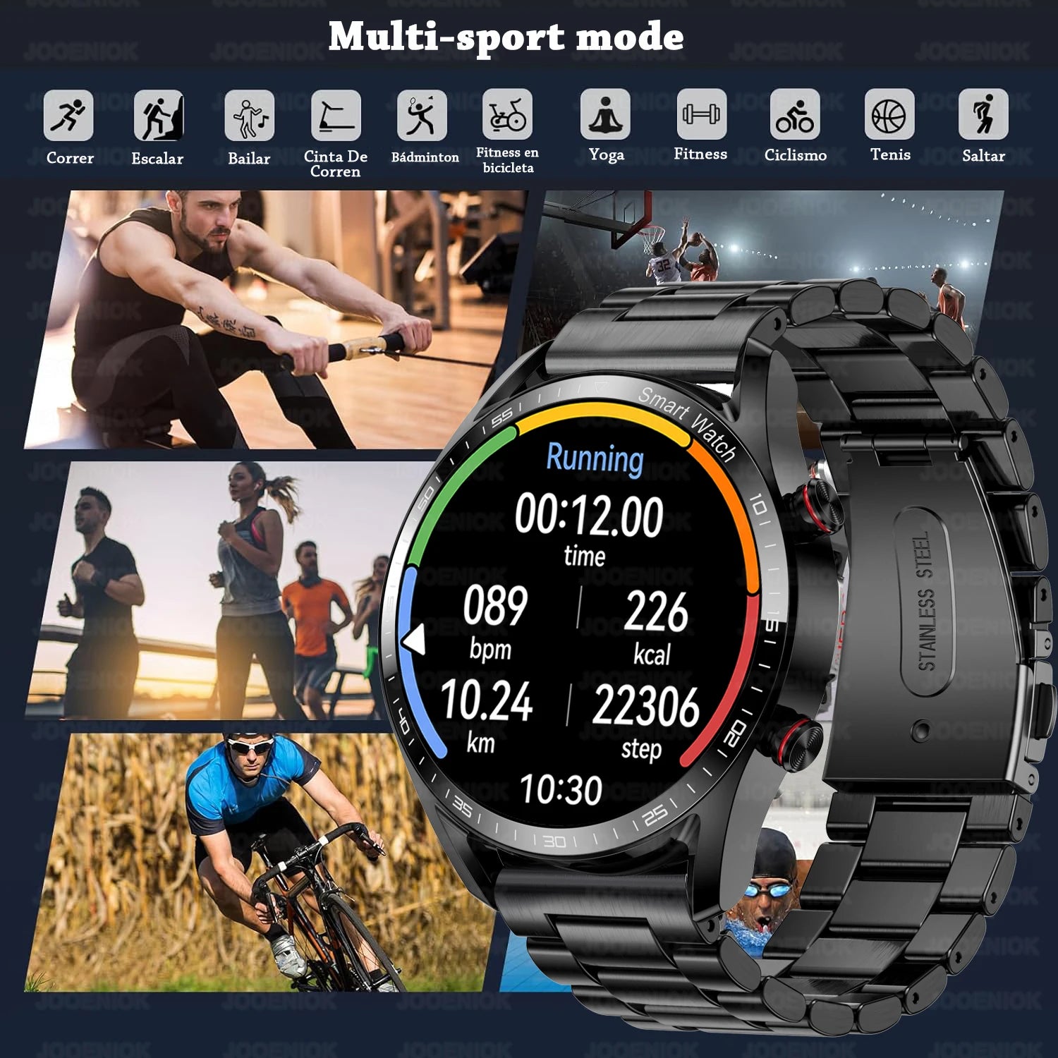 Smartwatch Elegante con Llamadas Bluetooth – Monitor de Salud y Modos Deportivos