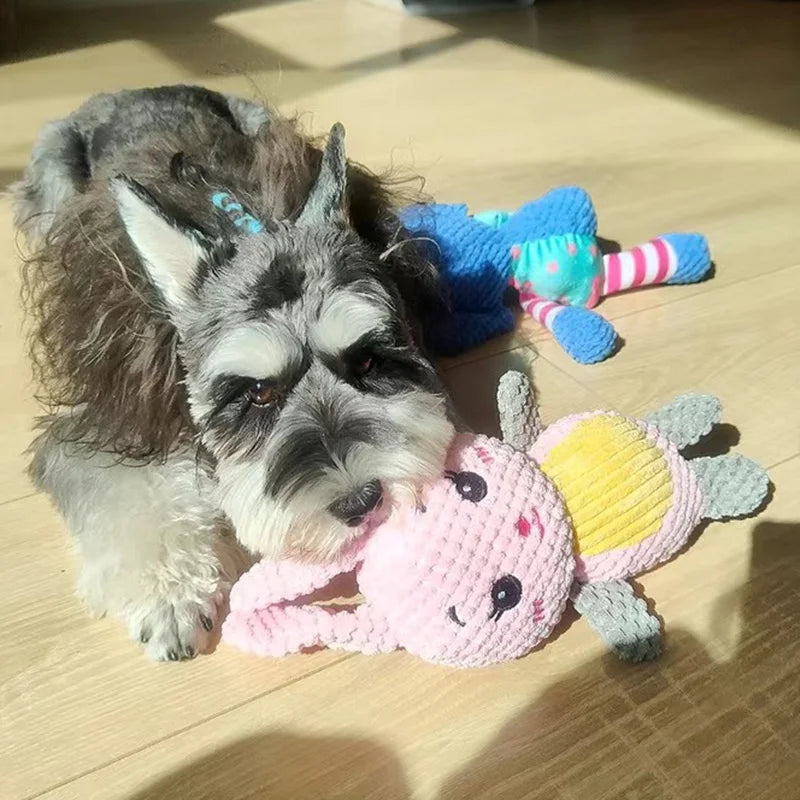 Juguete de Peluche con Sonido para Perros Pequeños | Suave, Resistente y Limpieza Dental